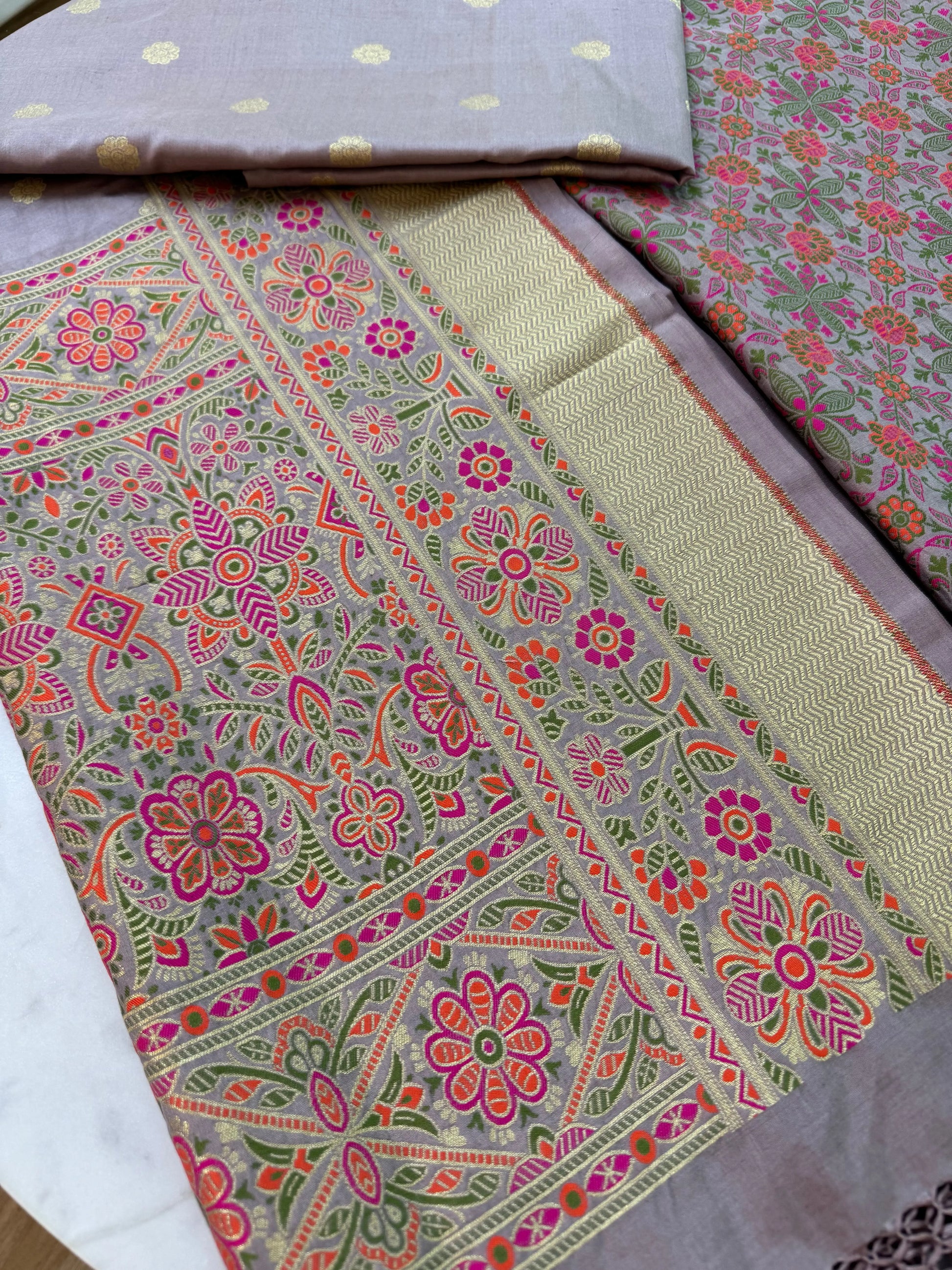 Katan Silk Suit Set Heritage Weaves Online