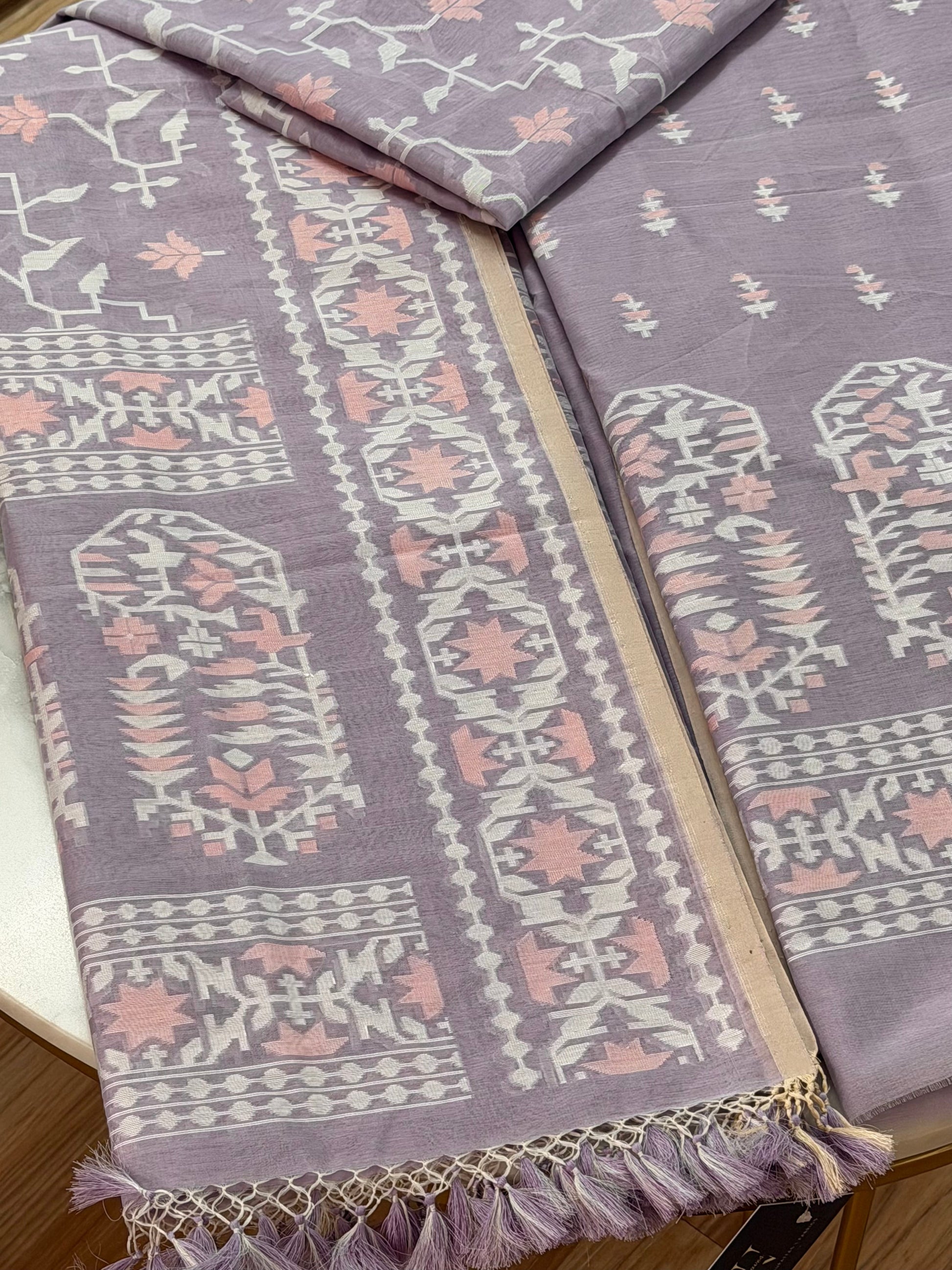 Handloom Cotton Jamdani Suit Set 