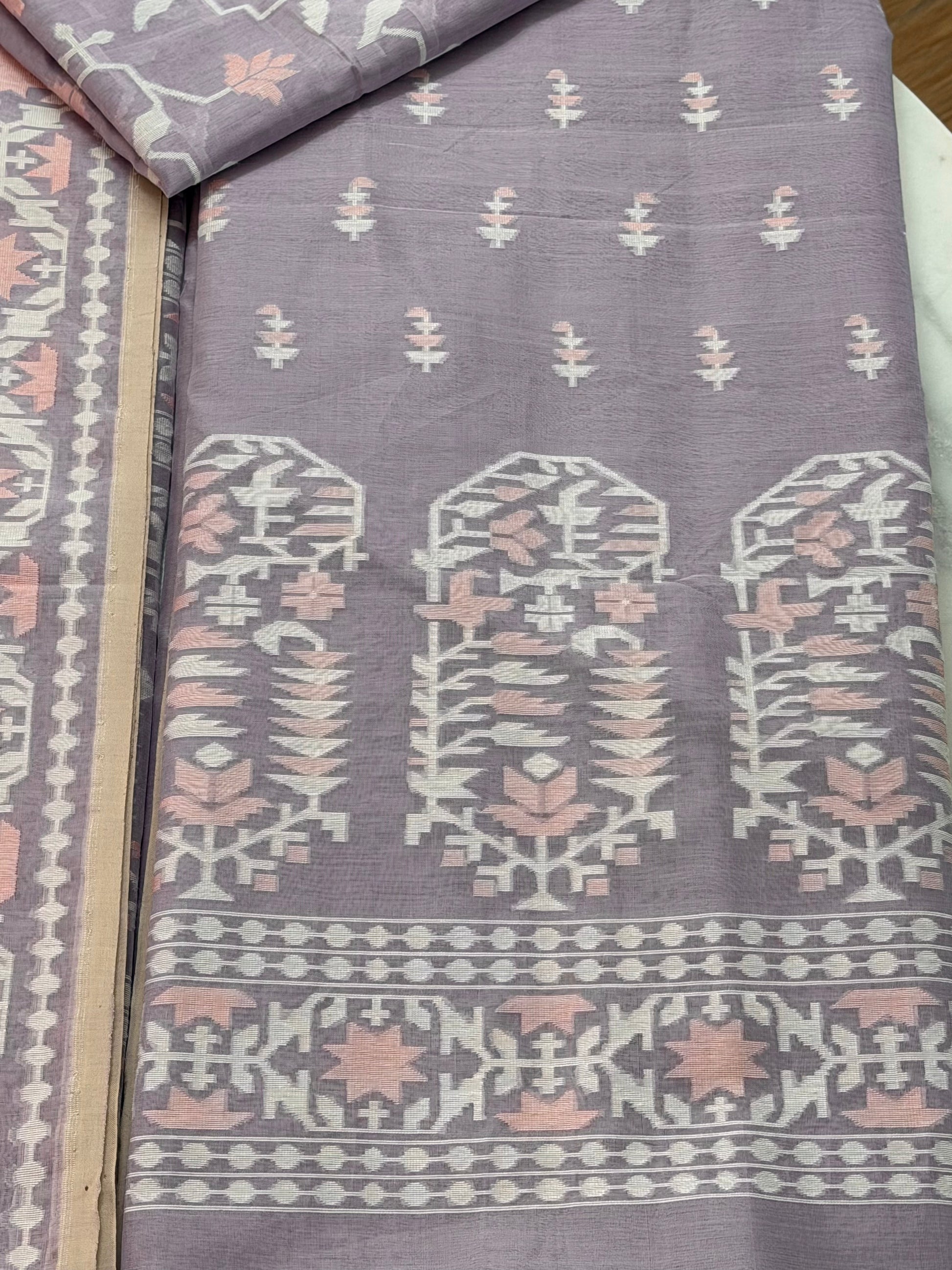 Handloom Cotton Jamdani Suit Set 