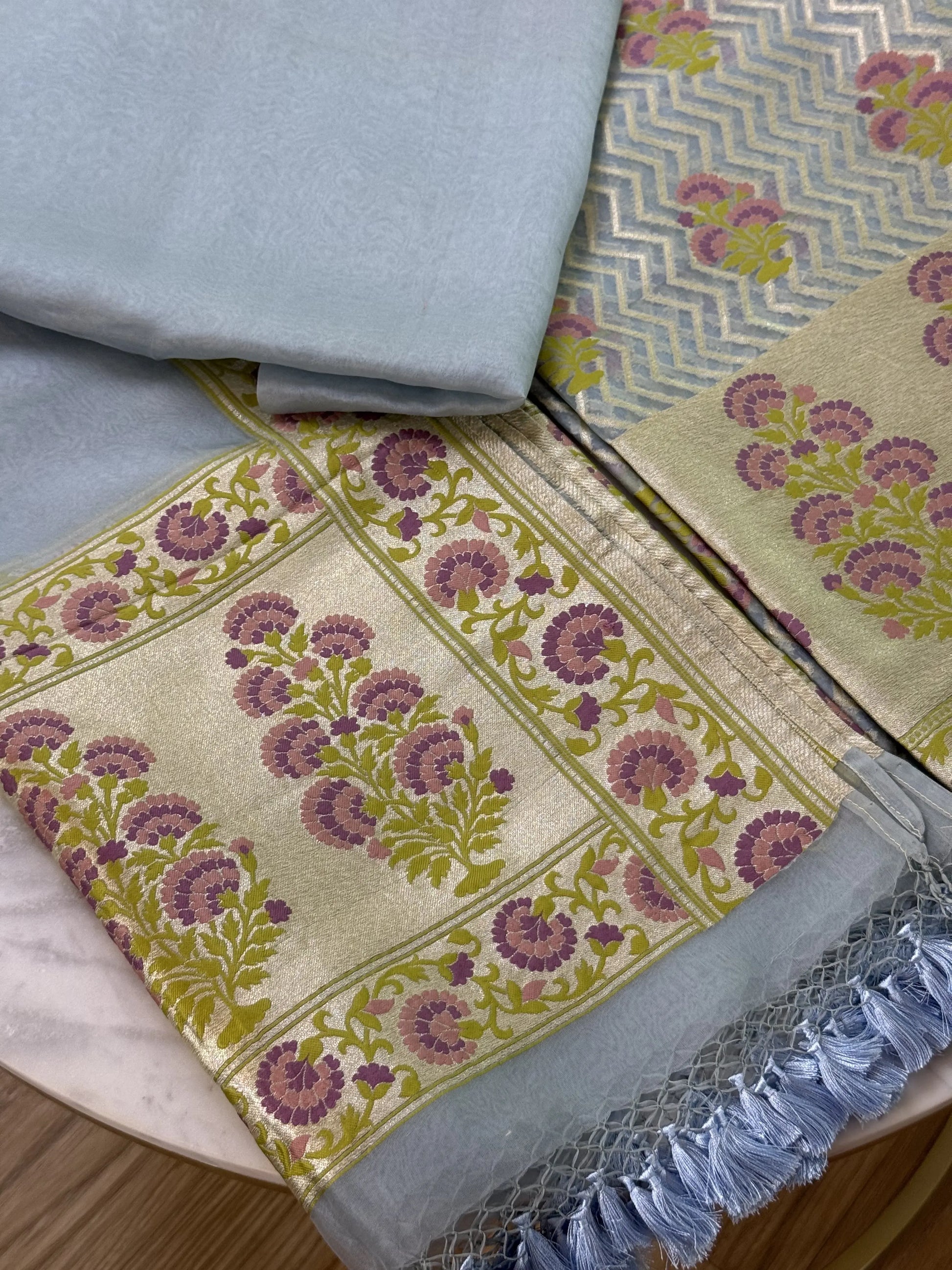 Kora Silk Suit Heritage Weaves