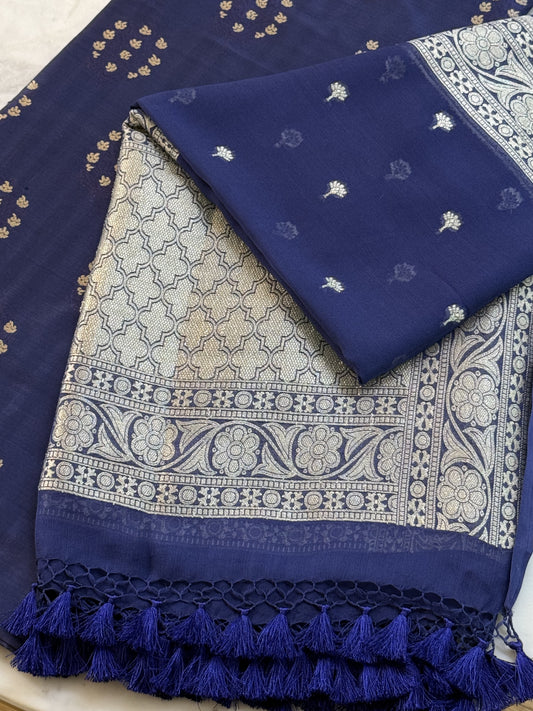 Katan Silk Suit With Georgette Dupatta