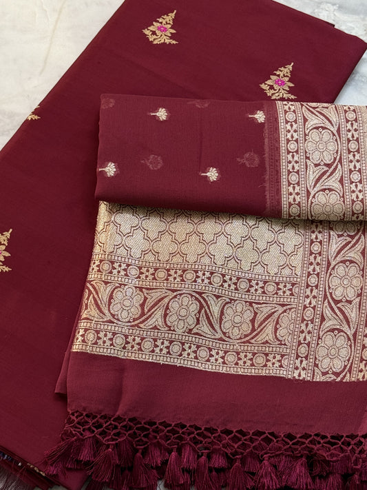 Katan Silk Suit With Georgette Dupatta