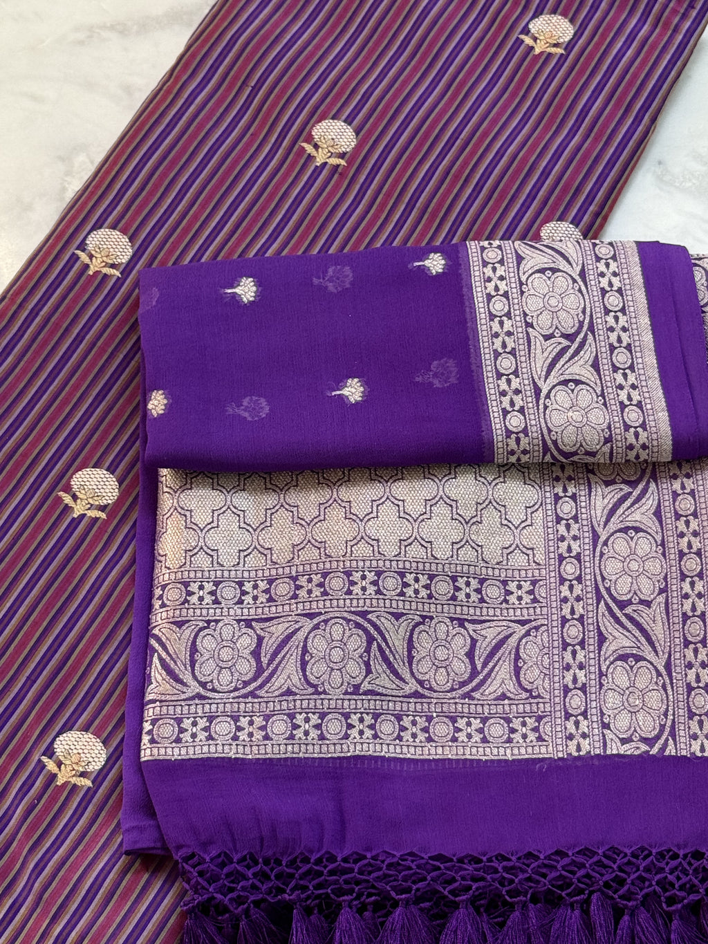 Katan Silk Suit With Georgette Dupatta