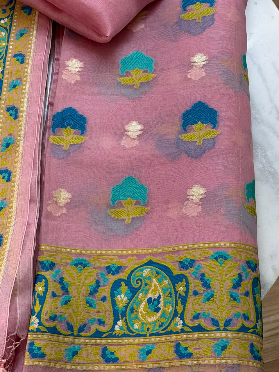Kora silk suit set 