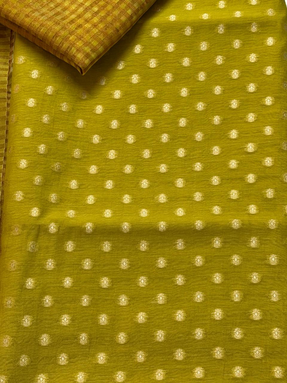 Mul cotton suit set with tissue dupatta 