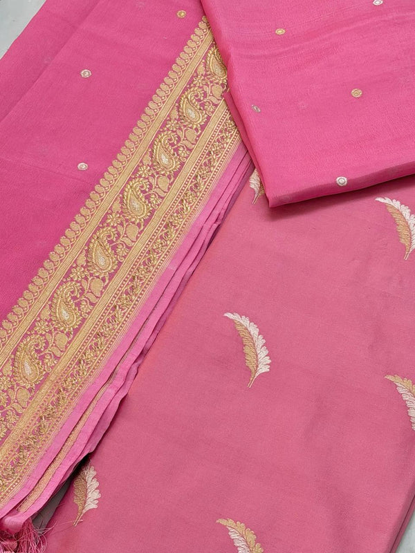Pure Katan Silk With Georgette Dupatta