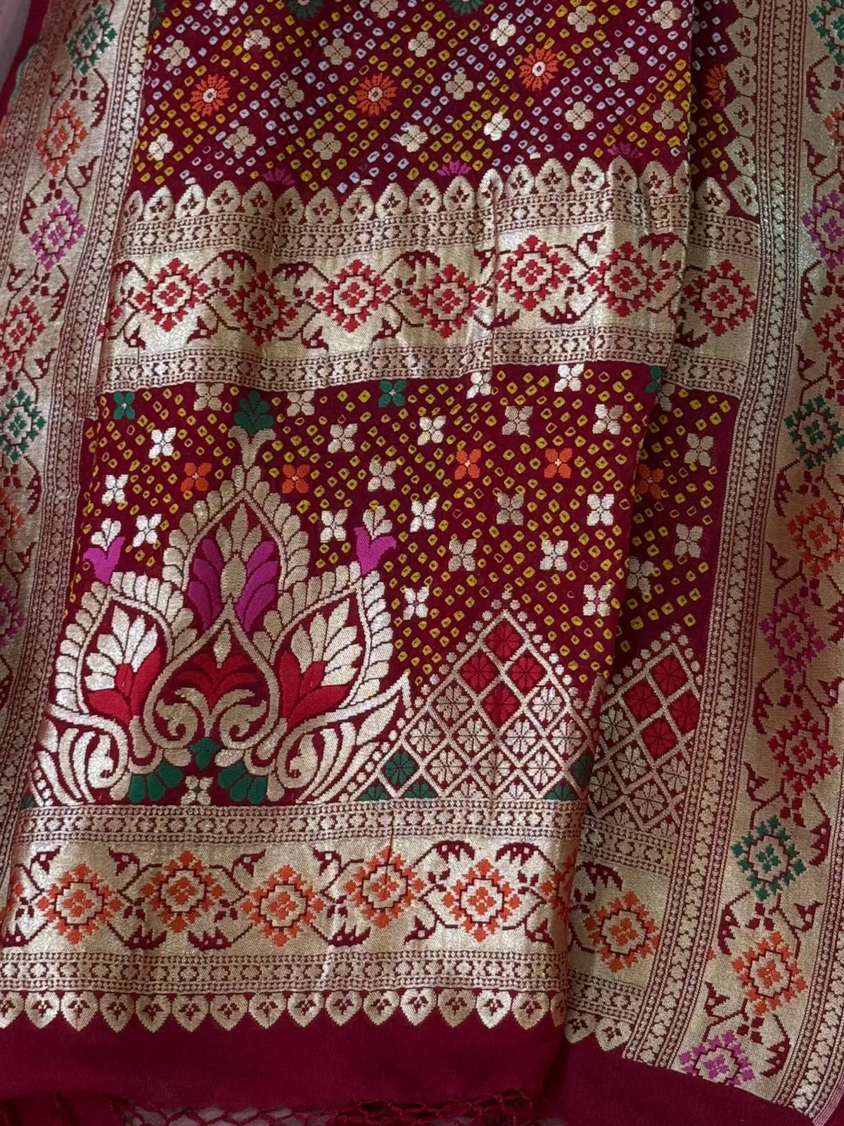 Banarasi Bandhani Dupatta Heritage Weaves