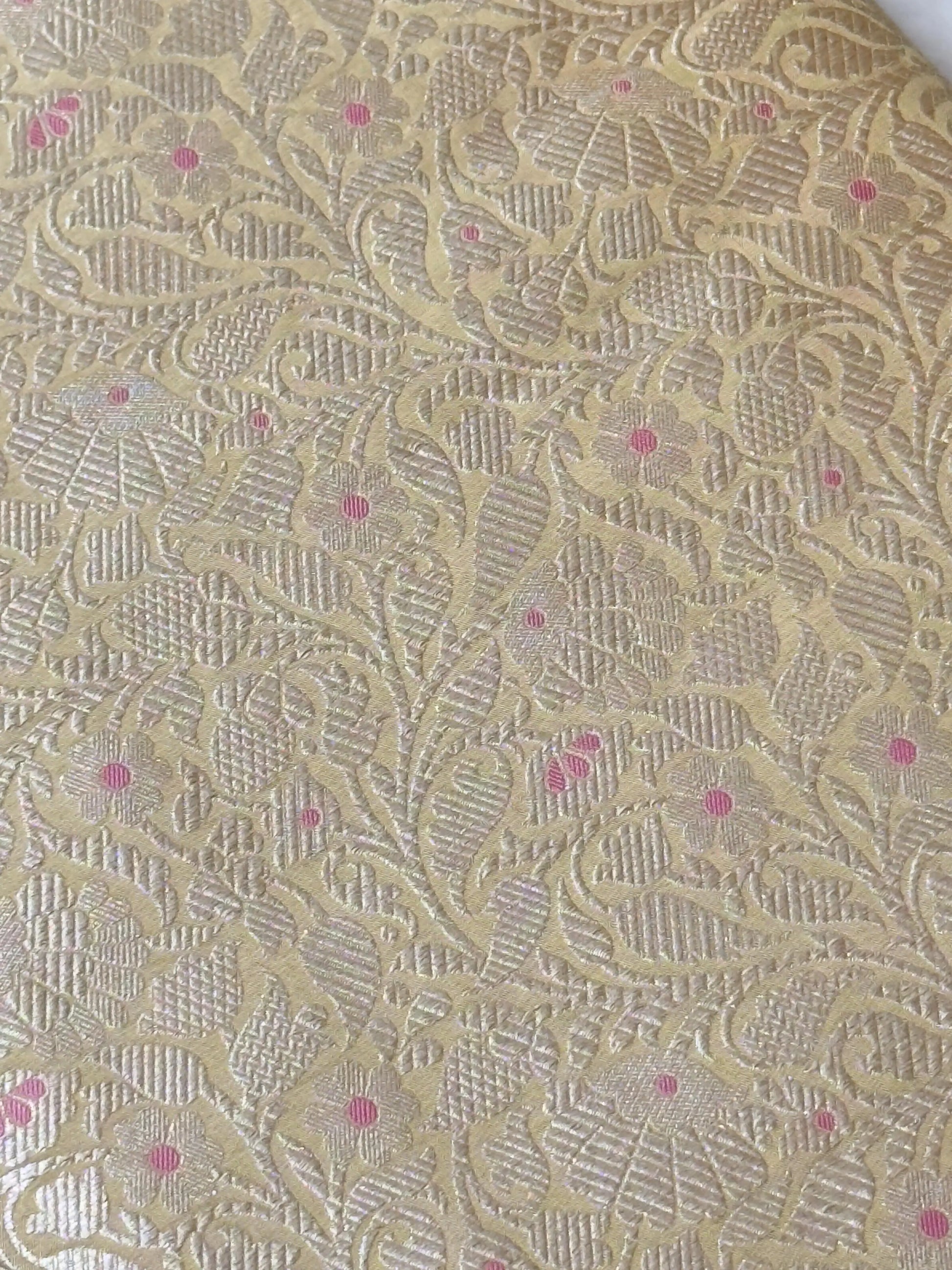 Katan Silk Brocade Fabric Heritage Weaves