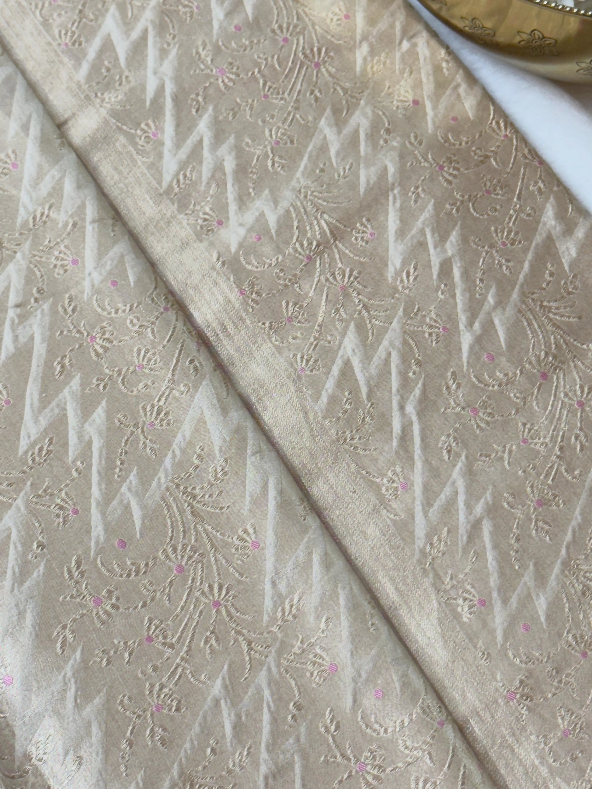 Katan Silk Brocade Fabric Heritage Weaves