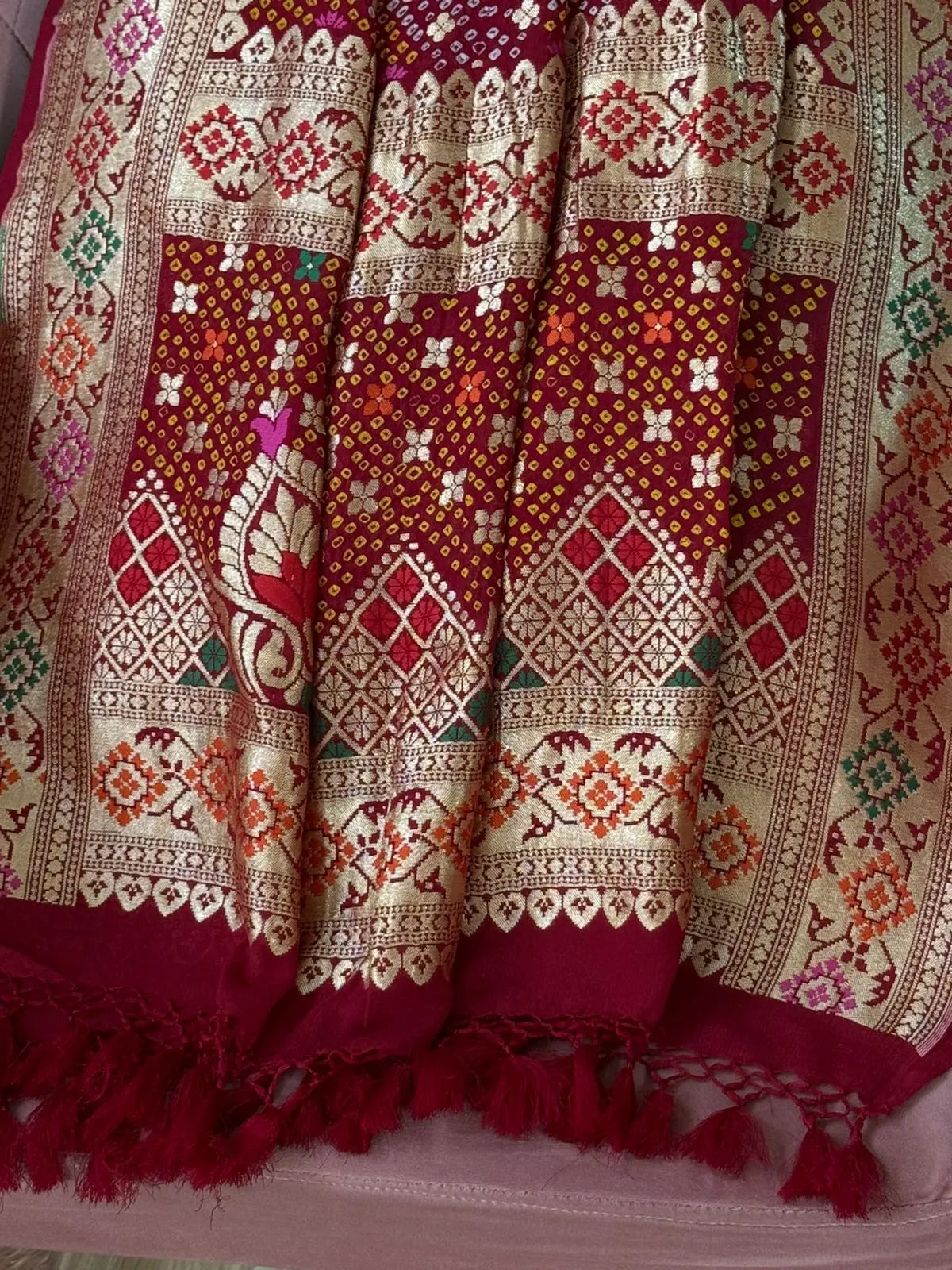 Banarasi Bandhani Dupatta Heritage Weaves