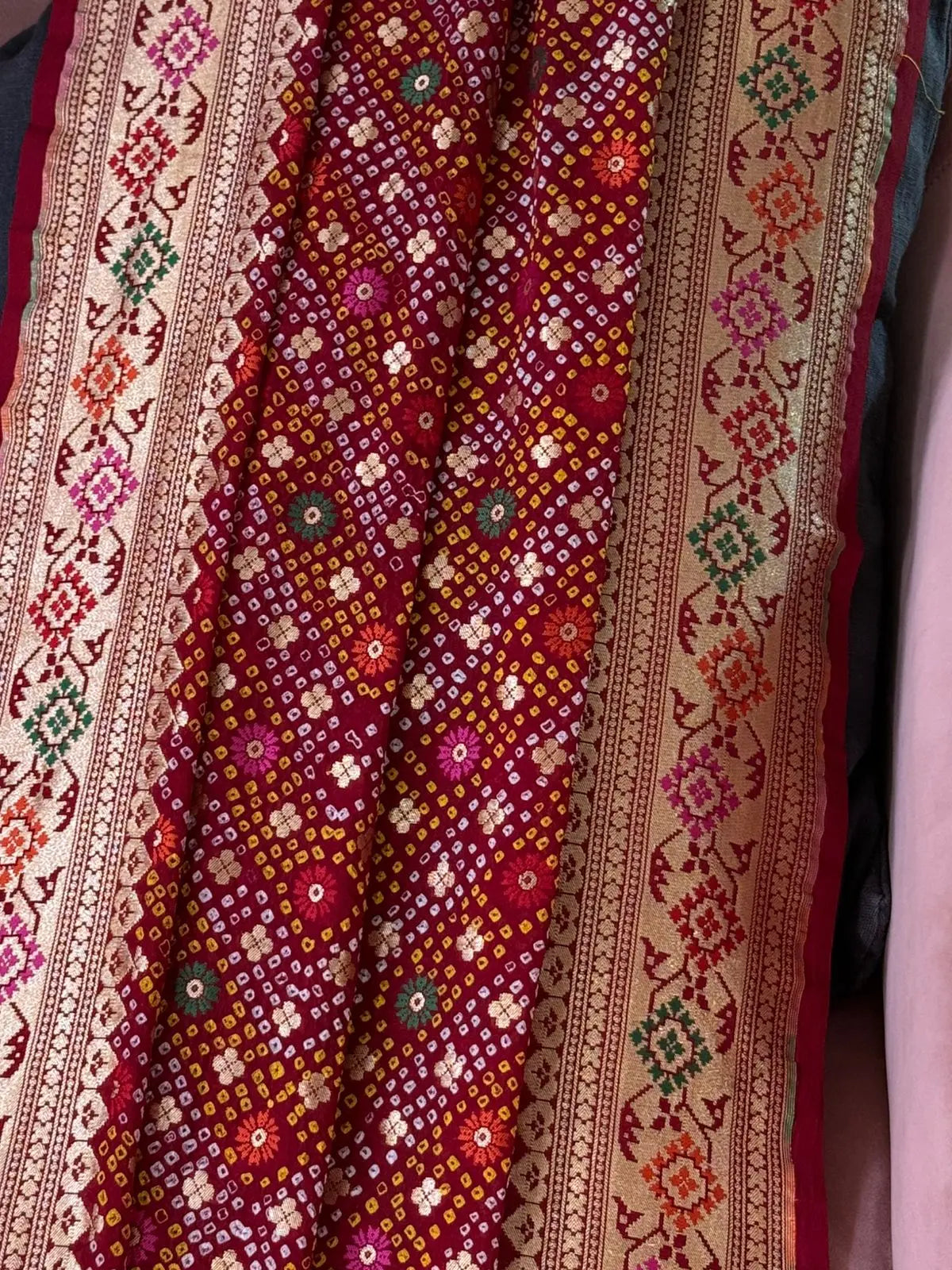 Banarasi Bandhani Dupatta Heritage Weaves