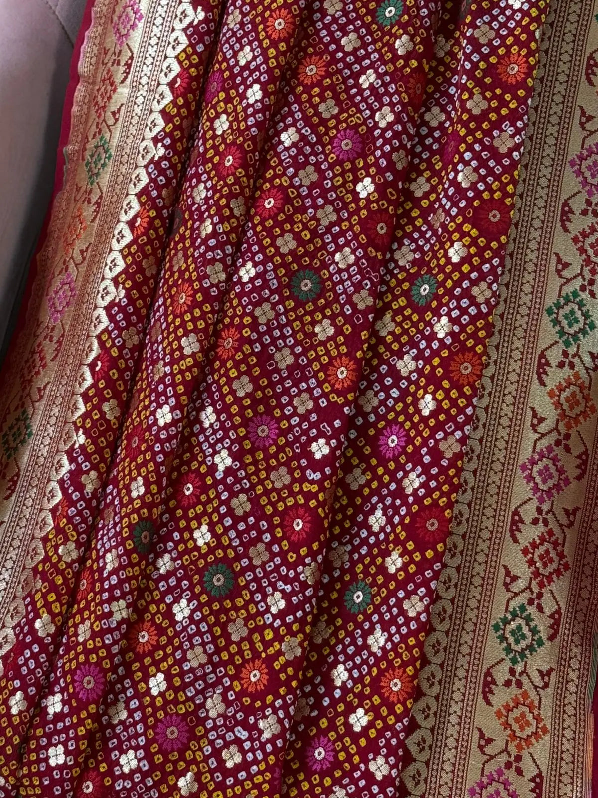 Banarasi Bandhani Dupatta Heritage Weaves