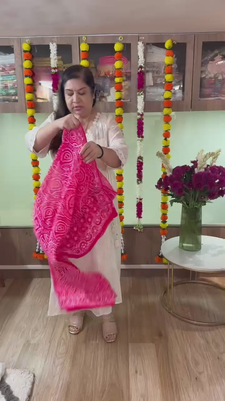 Bandhani Lucknawi Dupatta